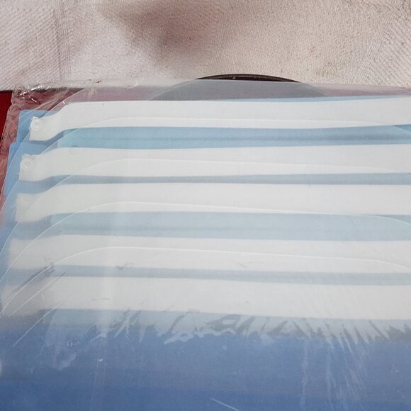 TCP Global Salon World Blue Clear PET Made Safety Protective Face Shields 10pk - Picture 9 of 16